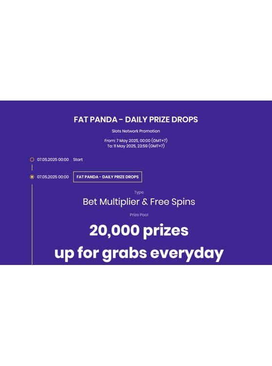 Fat Panda Daily Prize Drops